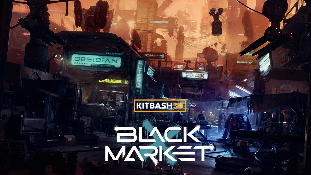 乌托邦地下黑市街道建筑3D模型 KitBash3D – Black Market - GFXHUB