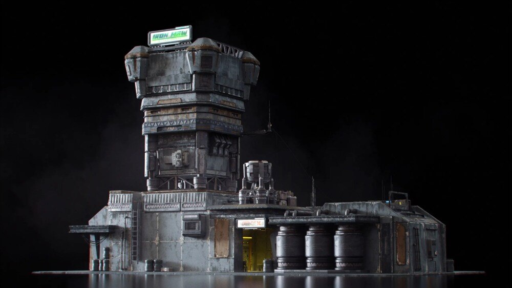 乌托邦地下黑市街道建筑3D模型 KitBash3D – Black Market - GFXHUB