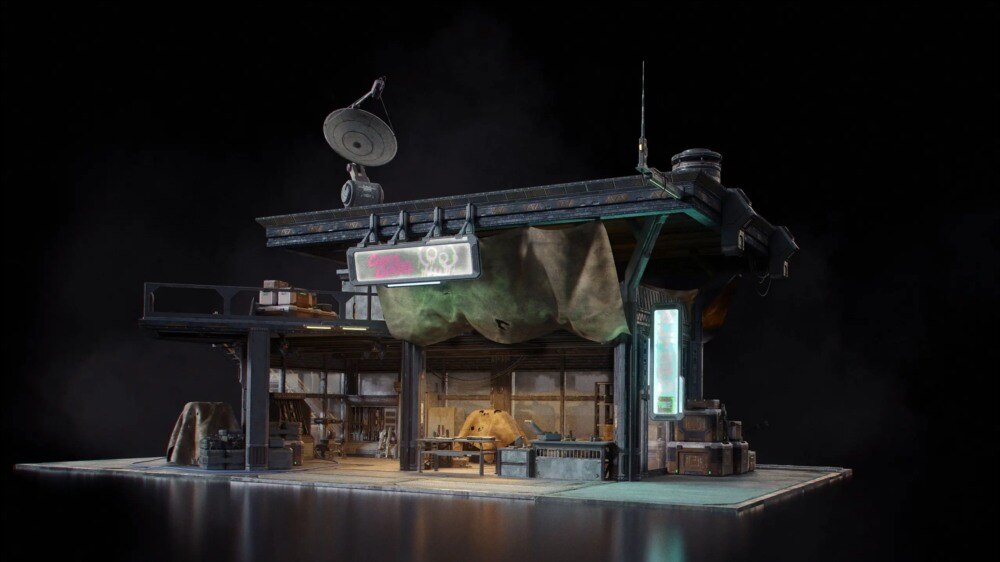 乌托邦地下黑市街道建筑3D模型 KitBash3D – Black Market - GFXHUB