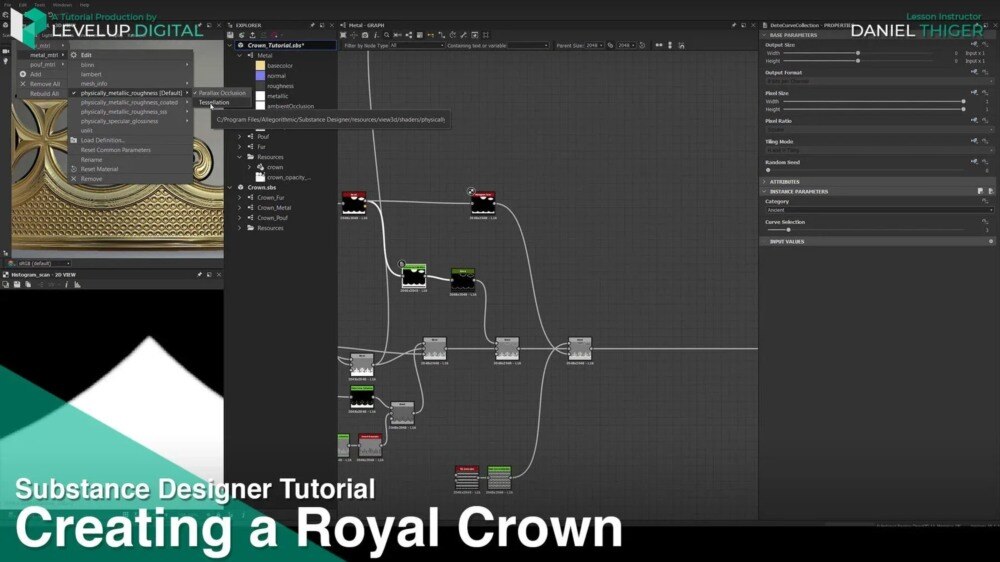 【中文字幕】使用 Substance Designer 创建逼真的皇冠课程 - GFXHUB