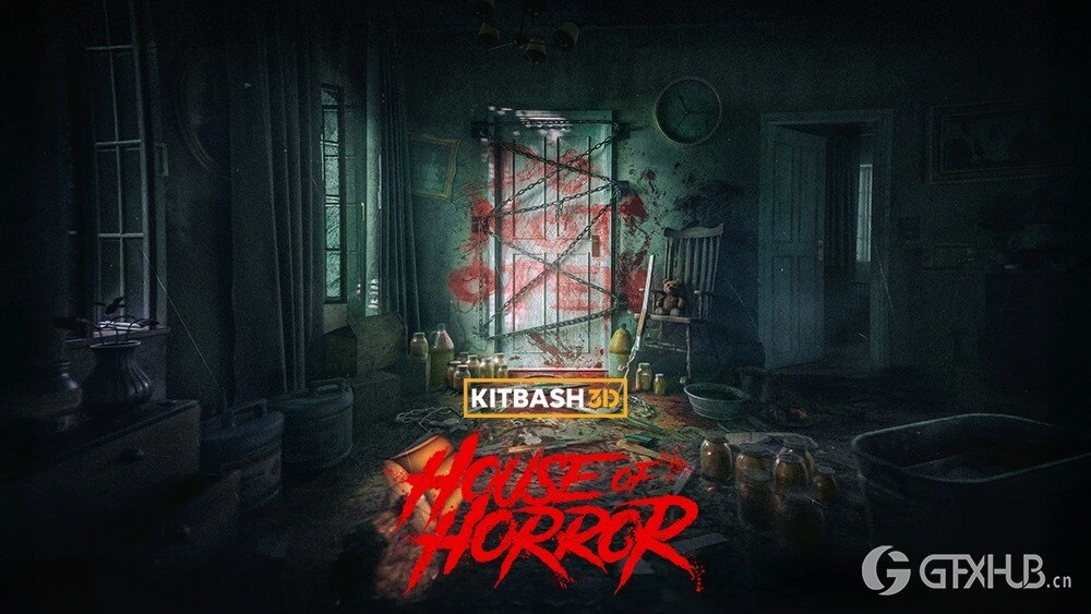恐怖之屋3D模型套件 KitBash3D – House of Horror