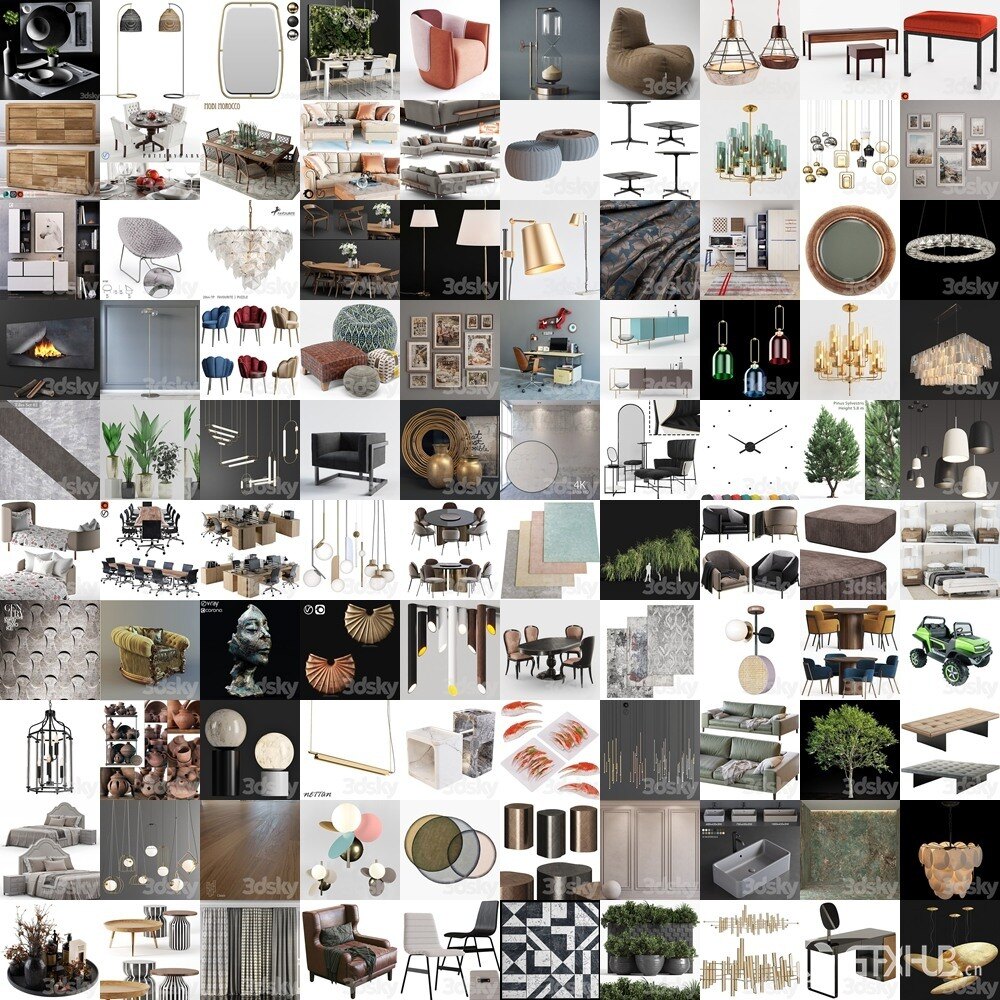 3DSky Pro 3D模型合辑2025年11月第2季 | 400套 | 14GB