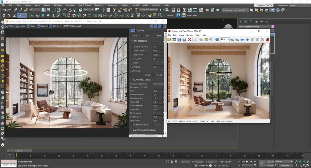 【中文字幕】3ds Max + Corona 室内效果图写实渲染教程 - GFXHUB