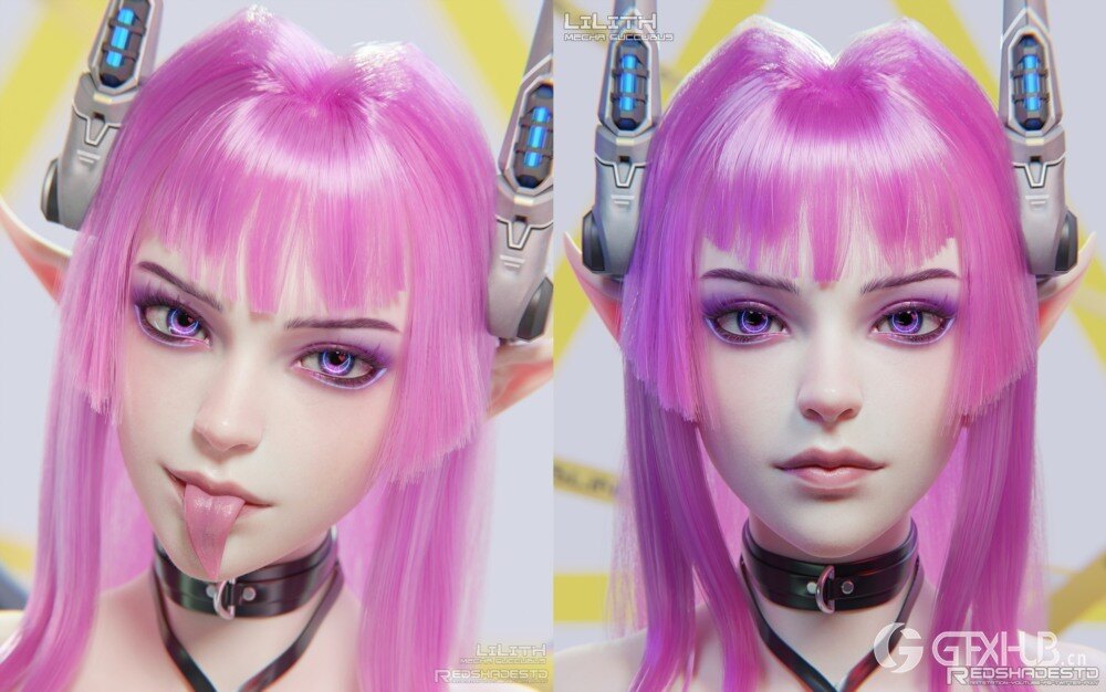 莉莉丝 - 机甲魅魔人类形态3D 模型 Lilith - Mecha Succubus Human Form Project Files