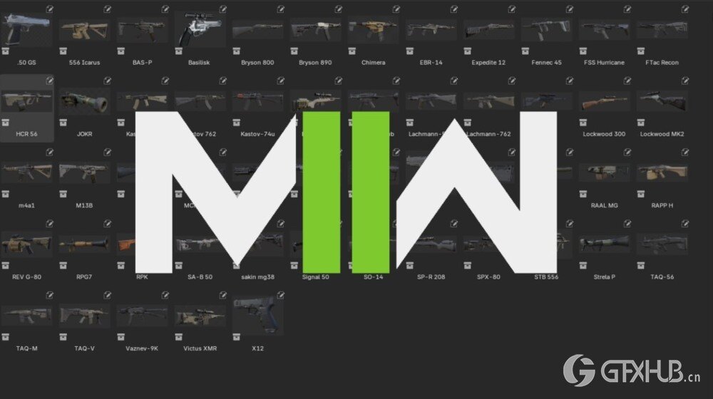 使命召唤:现代战争 II (2022) Blender 武器资源库