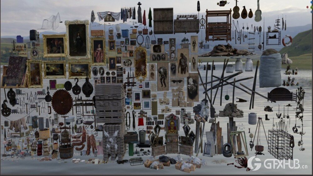 《生化危机村庄》 Blender 3D模型游戏资源