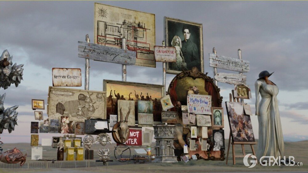 《生化危机村庄》 Blender 3D模型游戏资源