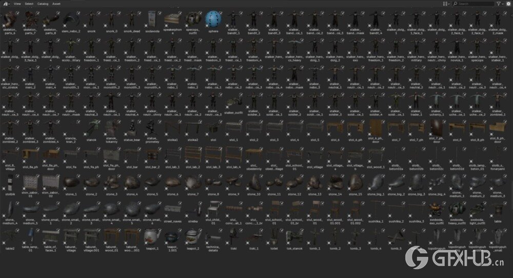 《潜行者》系列原版游戏 Blender 3d模型资源库