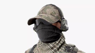 美国现代突击士兵低多边形3D模型