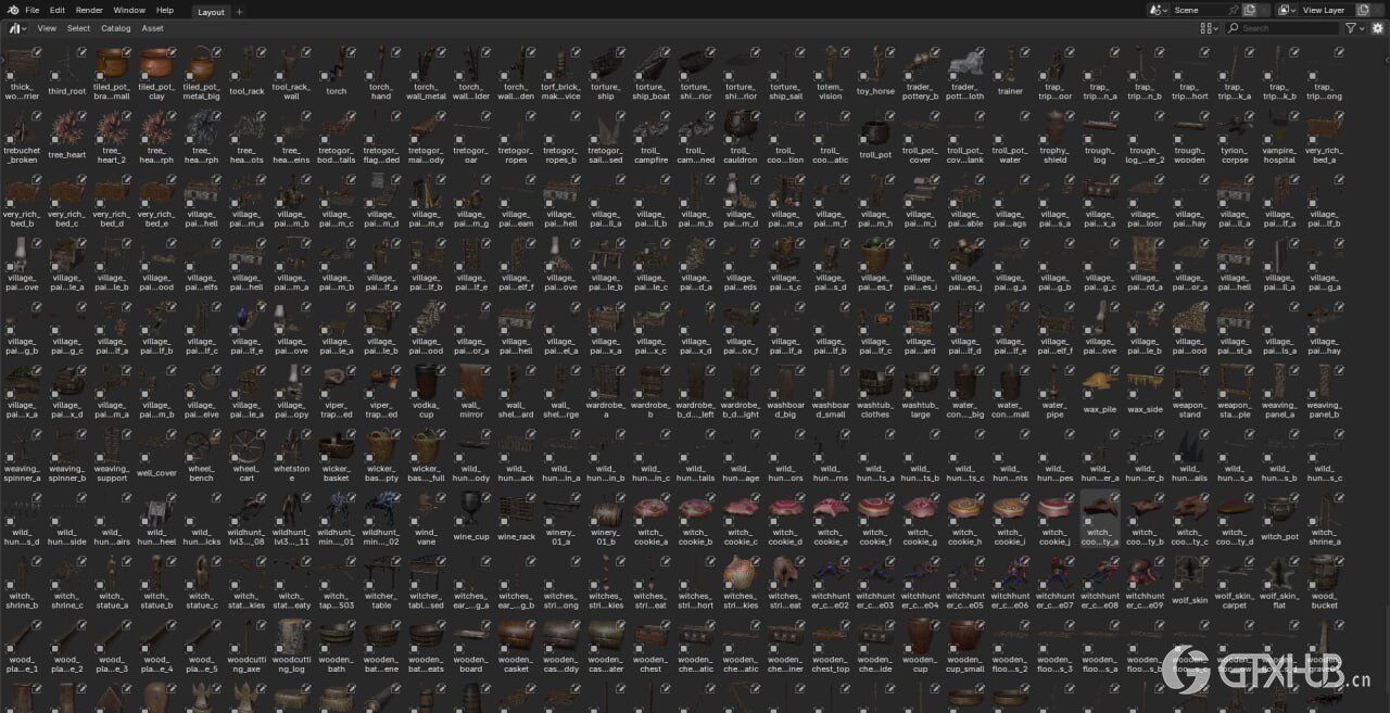 巫师3：狂猎 Blender 3D模型资源库