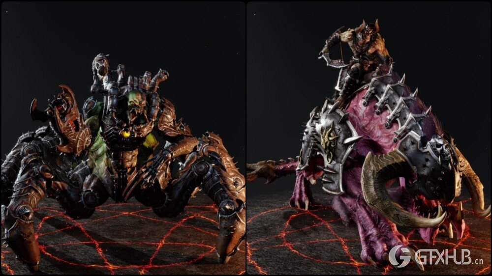 《毁灭战士：黑暗时代》Blender 3d模型角色合集