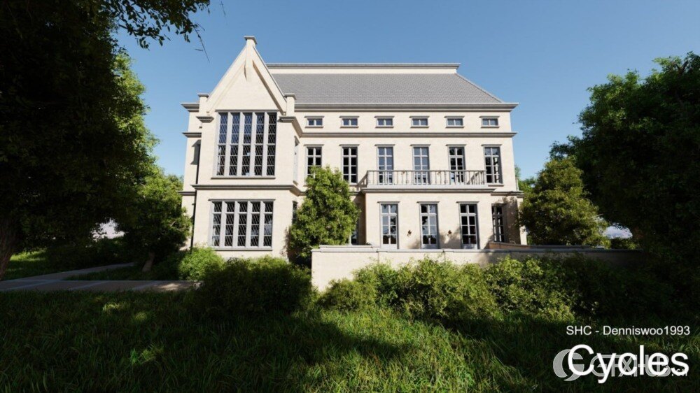 Blender Eevee 和 Cycles 的经典庄园/城堡/宅邸内部模型