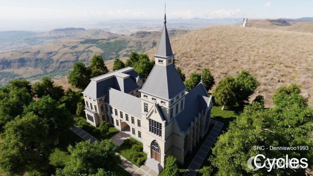 Blender Eevee 和 Cycles 的经典庄园/城堡/宅邸内部模型