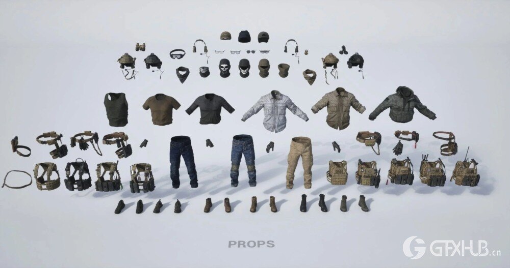 特种部队模块化英雄角色3D模型资产库 BigMediumSmall – Shadow Unit