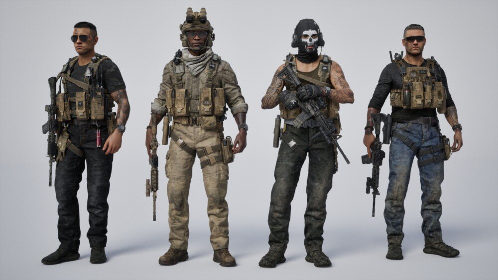 特种部队模块化英雄角色3D模型资产库 BigMediumSmall – Shadow Unit - GFXHUB