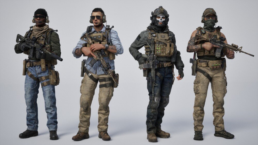 特种部队模块化英雄角色3D模型资产库 BigMediumSmall – Shadow Unit - GFXHUB