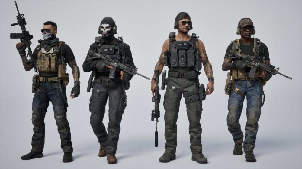 特种部队模块化英雄角色3D模型资产库 BigMediumSmall – Shadow Unit - GFXHUB