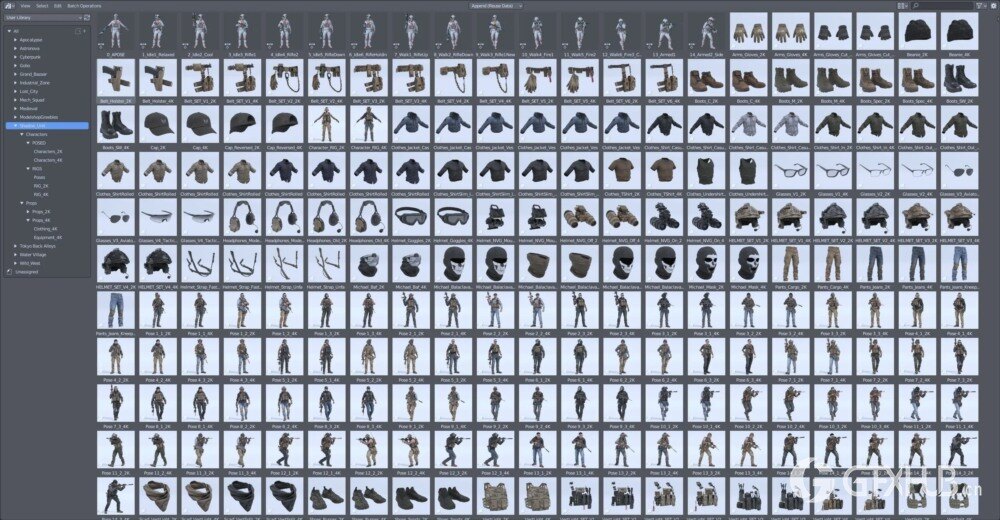 特种部队模块化英雄角色3D模型资产库 BigMediumSmall – Shadow Unit