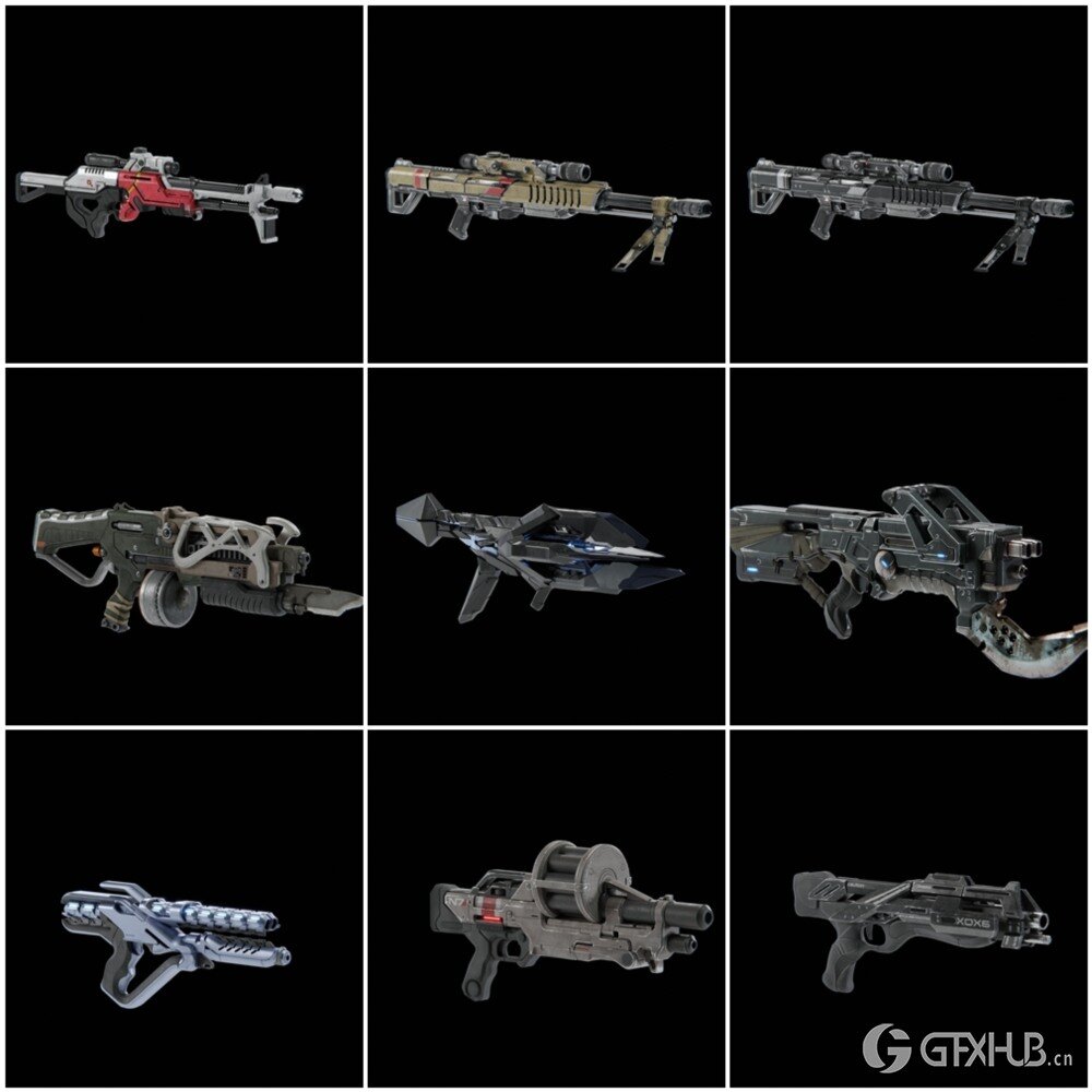 《质量效应：仙女座》 Blender 武器3D模型合集