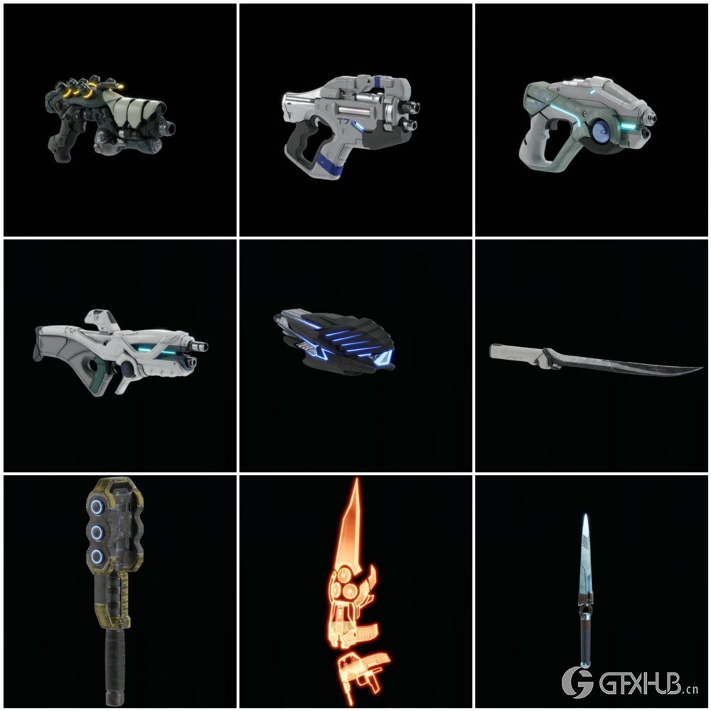 《质量效应：仙女座》 Blender 武器3D模型合集