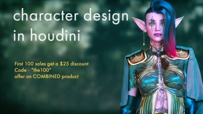【中文字幕】Houdini 角色设计教程 Rohan Dalvi – Character design in Houdini combined