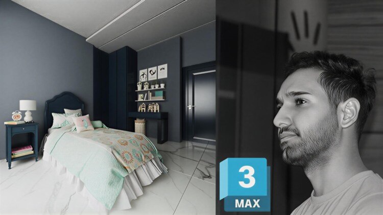 【中文字幕】3ds Max + V-Ray儿童房从零到最终渲染