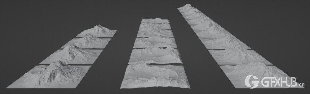 21组山脉高山地形模型 Classic Mountain Pack Full