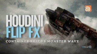 【中文字幕】Houdini 海洋特效模拟巨浪撞击货船教程