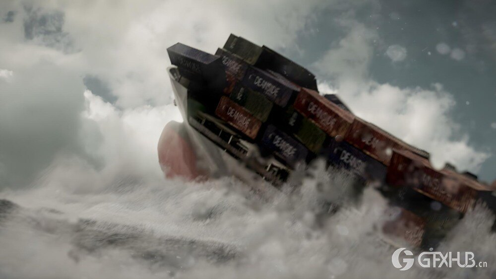 【中文字幕】Houdini 海洋特效模拟巨浪撞击货船教程