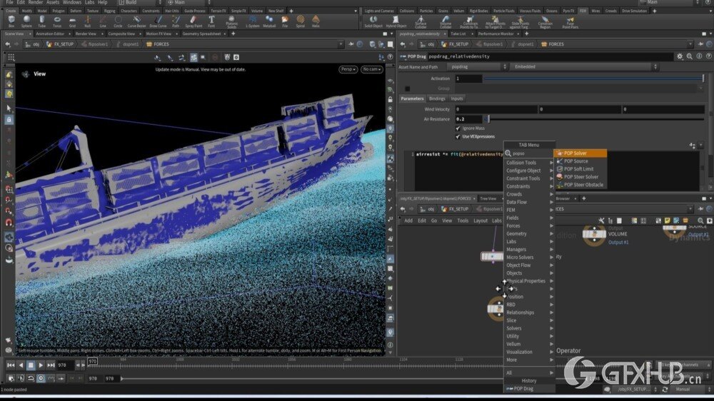 【中文字幕】Houdini 海洋特效模拟巨浪撞击货船教程