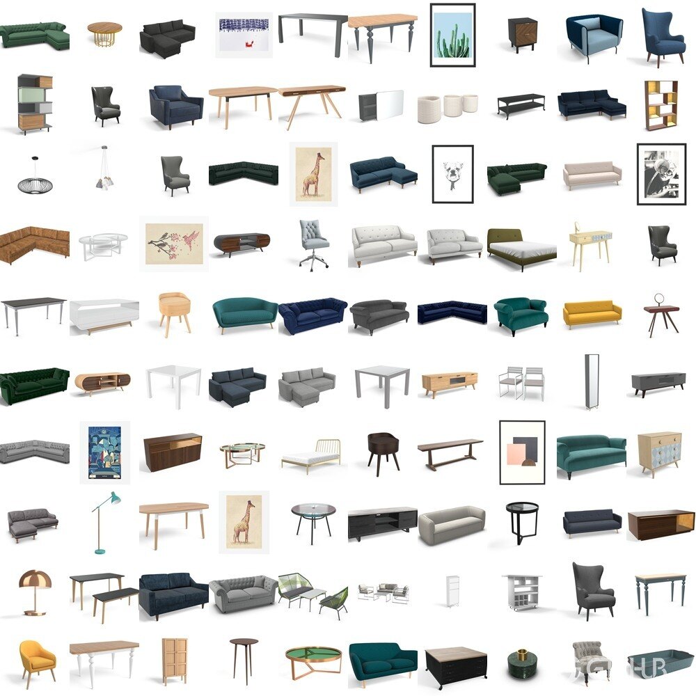 1500个家具三维模型 1500+ 3D-Models Bundle by Made.com