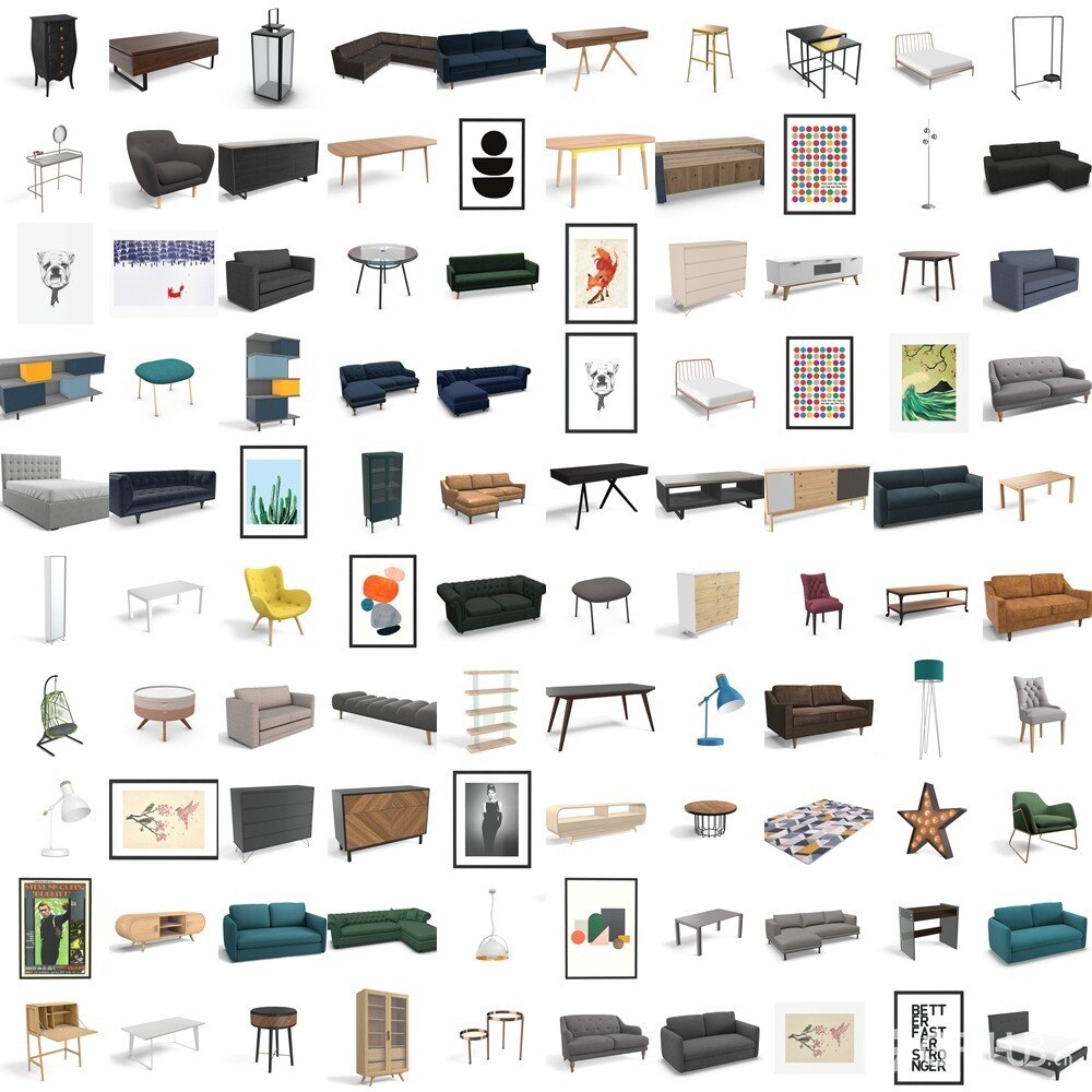 1500个家具三维模型 1500+ 3D-Models Bundle by Made.com