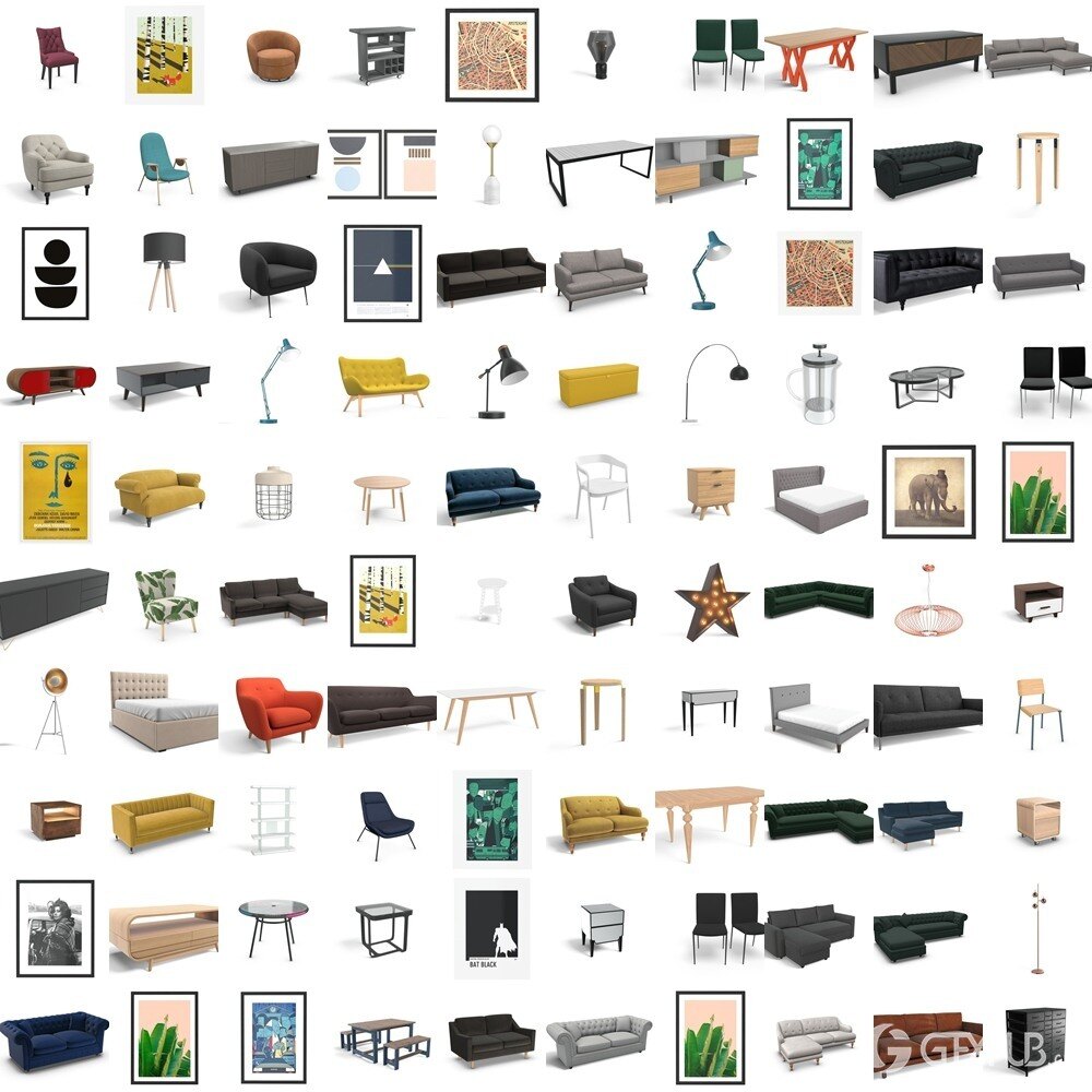 1500个家具三维模型 1500+ 3D-Models Bundle by Made.com