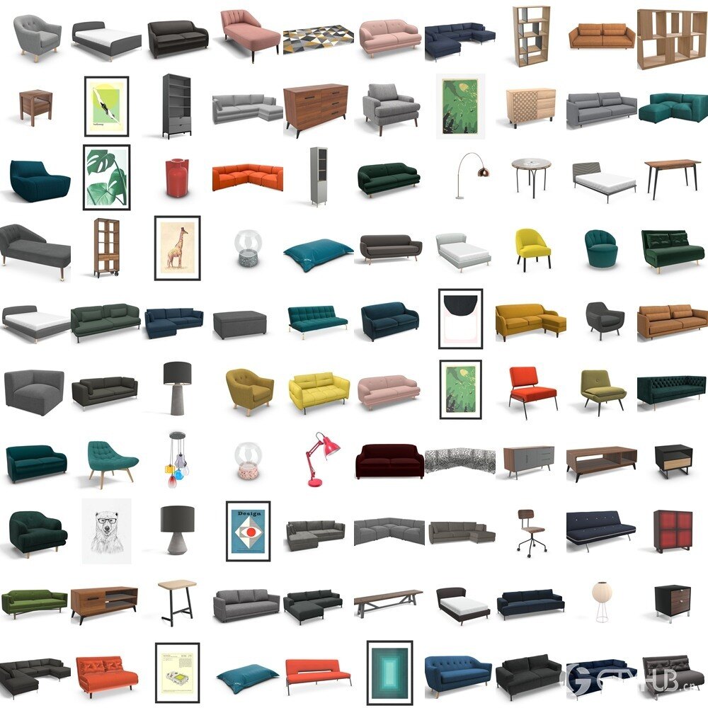 1500个家具三维模型 1500+ 3D-Models Bundle by Made.com
