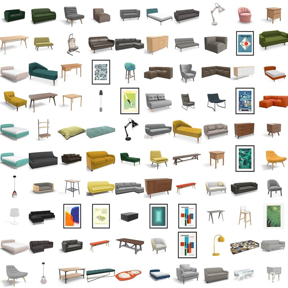 1500个家具三维模型 1500+ 3D-Models Bundle by Made.com