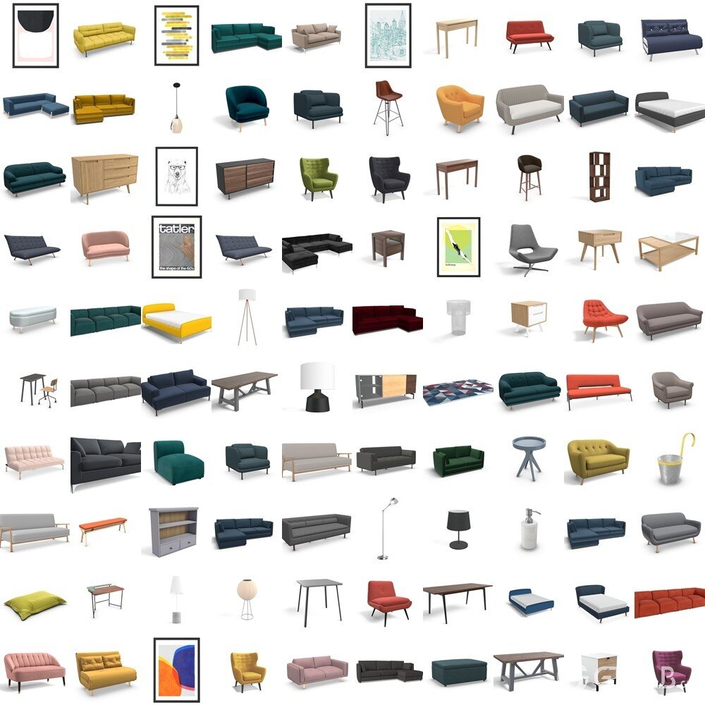 1500个家具三维模型 1500+ 3D-Models Bundle by Made.com