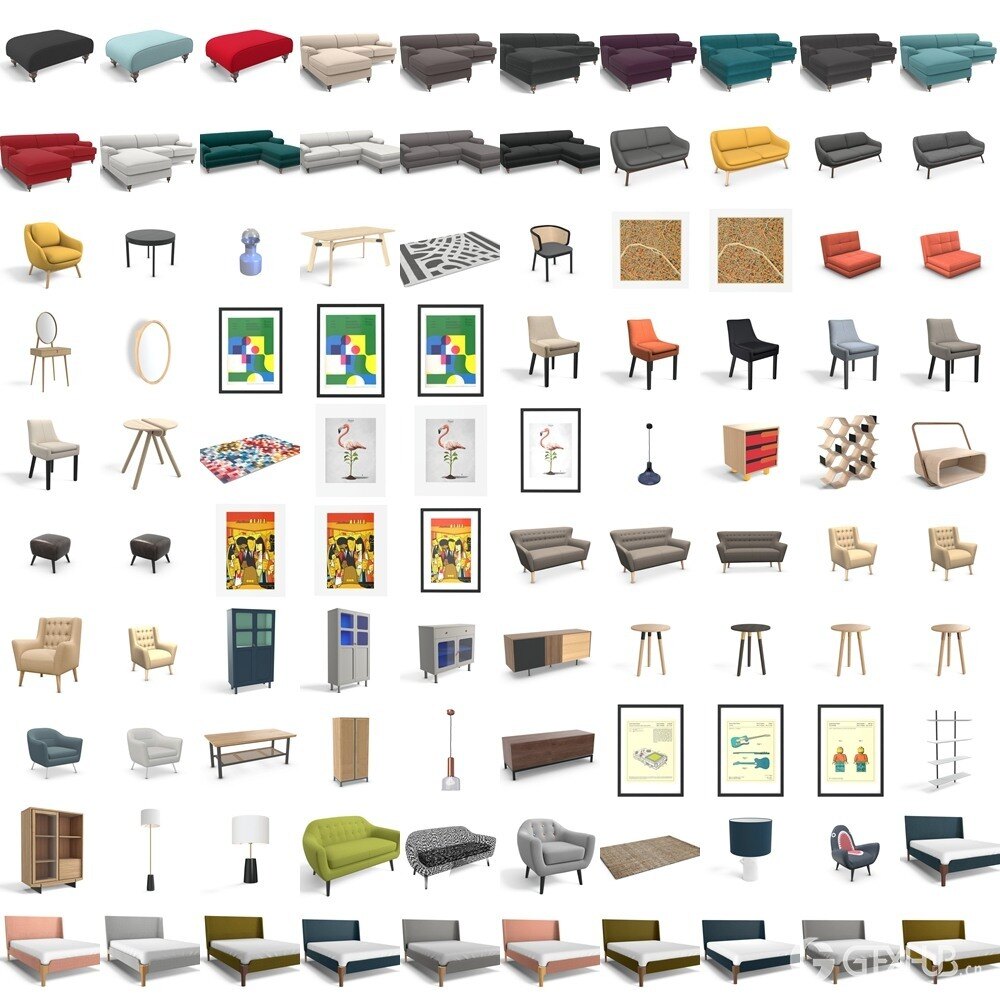 1500个家具三维模型 1500+ 3D-Models Bundle by Made.com