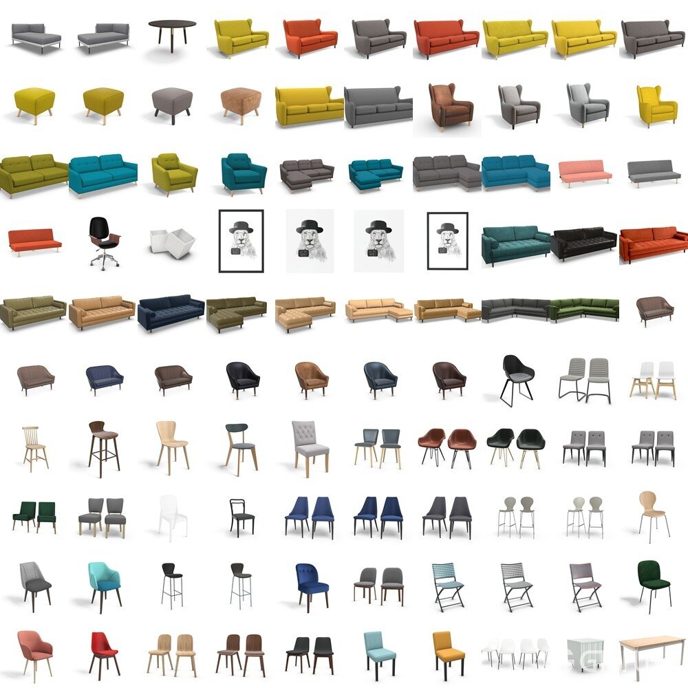 1500个家具三维模型 1500+ 3D-Models Bundle by Made.com
