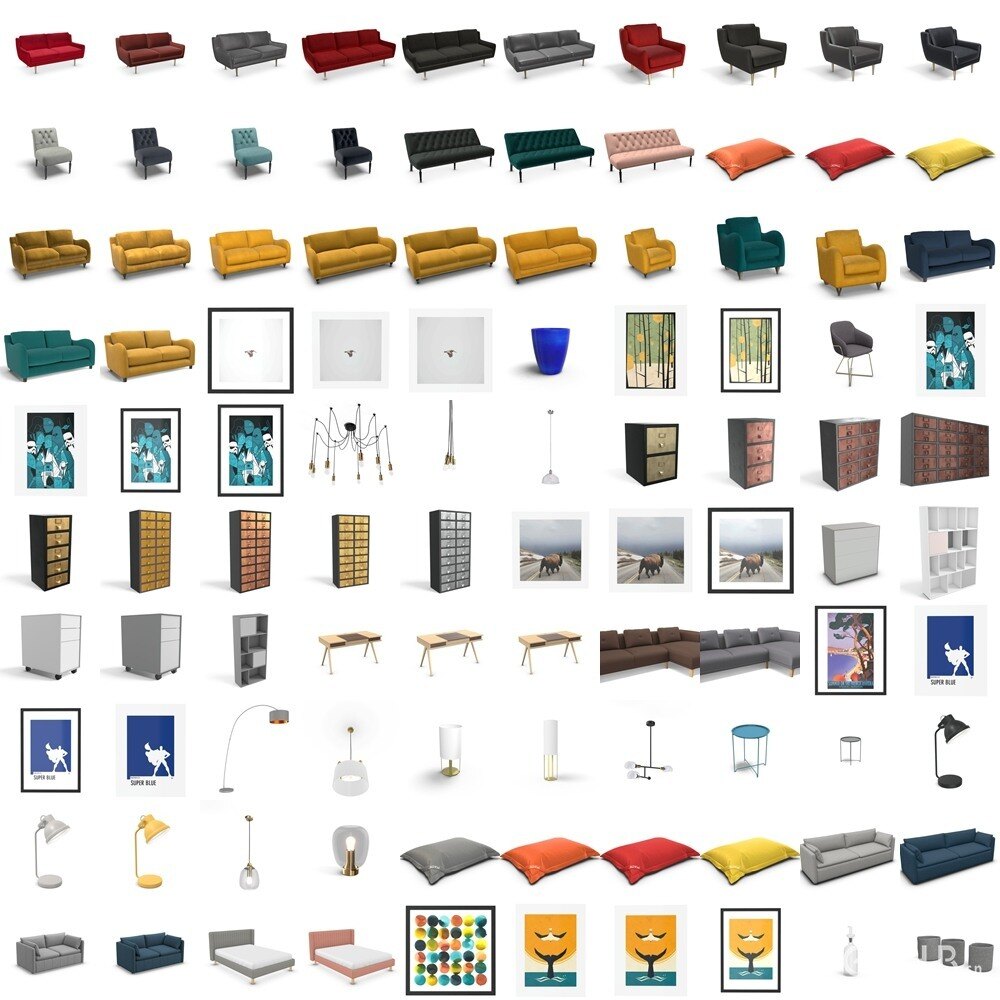 1500个家具三维模型 1500+ 3D-Models Bundle by Made.com
