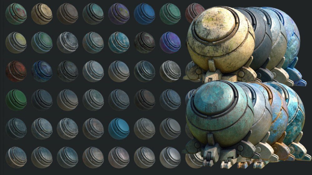 50个高品质金属智能材质套装 50 High Quality Metal Smart Material Bundle - GFXHUB