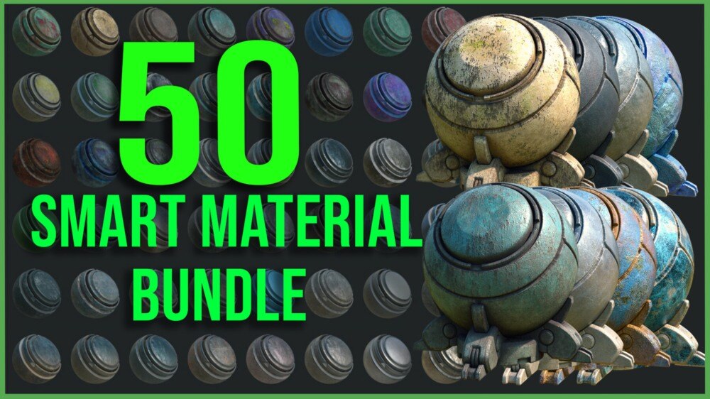 50个高品质金属智能材质套装 50 High Quality Metal Smart Material Bundle - GFXHUB