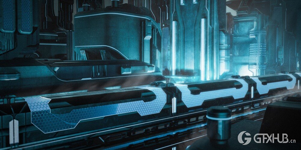 数据之城科幻建筑三维模型资产 Arclink City - Data Megapolis Kitbash Buildings