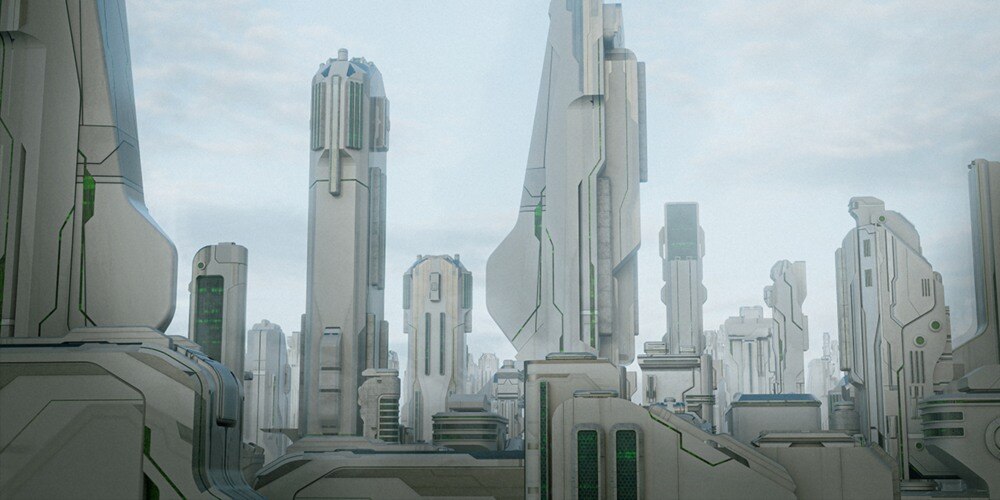 数据之城科幻建筑三维模型资产 Arclink City – Data Megapolis Kitbash Buildings - GFXHUB