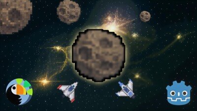 Godot 4 制作《小行星》风格的太空射击游戏教程