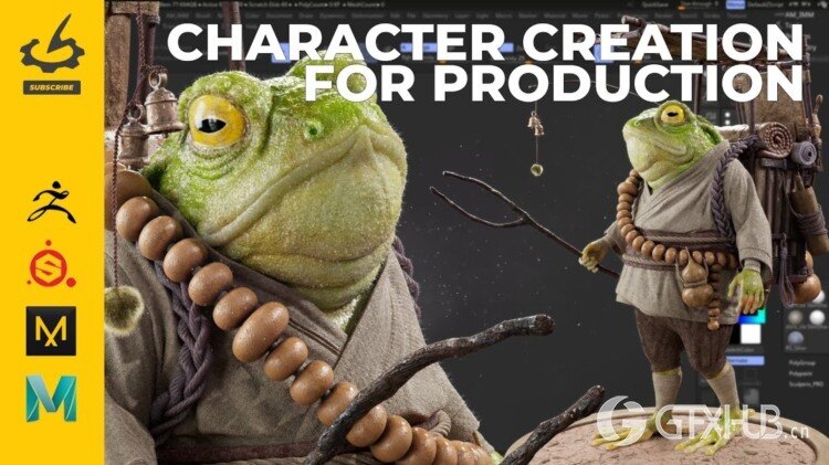 【中文字幕】学习从二维概念到三维最终渲染的完整角色创作流程