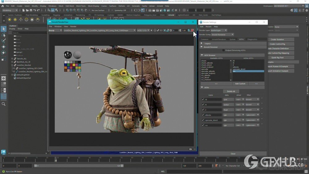 【中文字幕】学习从二维概念到三维最终渲染的完整角色创作流程