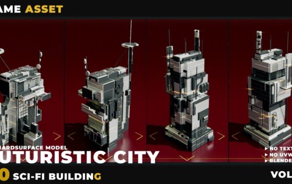 【20个科幻建筑】未来城市模型合集 Vol.01 | 多格式3D模型包 - GFXHUB