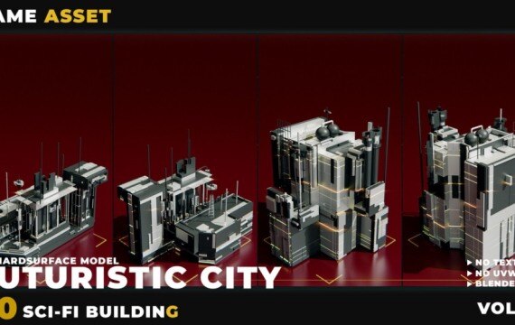 【20个科幻建筑】未来城市模型合集 Vol.01 | 多格式3D模型包 - GFXHUB