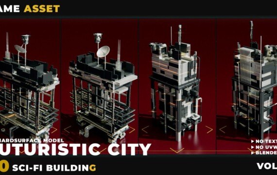 【20个科幻建筑】未来城市模型合集 Vol.01 | 多格式3D模型包 - GFXHUB
