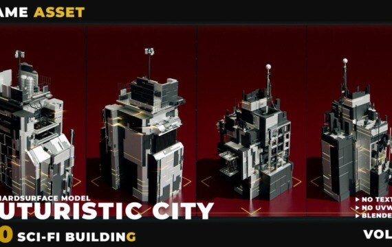 【20个科幻建筑】未来城市模型合集 Vol.01 | 多格式3D模型包 - GFXHUB